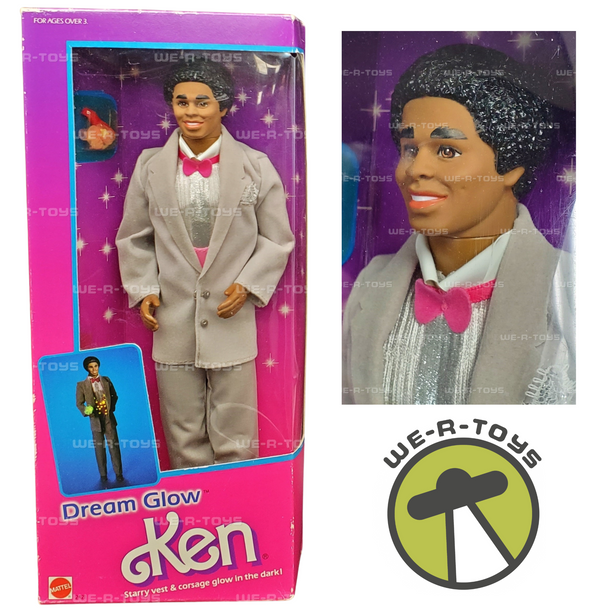 Barbie Dream Glow Ken African American Doll 1985 Mattel #2250 NRFB