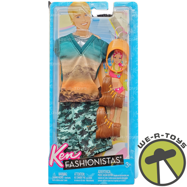 Barbie Ken Fashionistas Camo Shorts & Hombre Tee Fashion 2009 Mattel W3161 NRFP