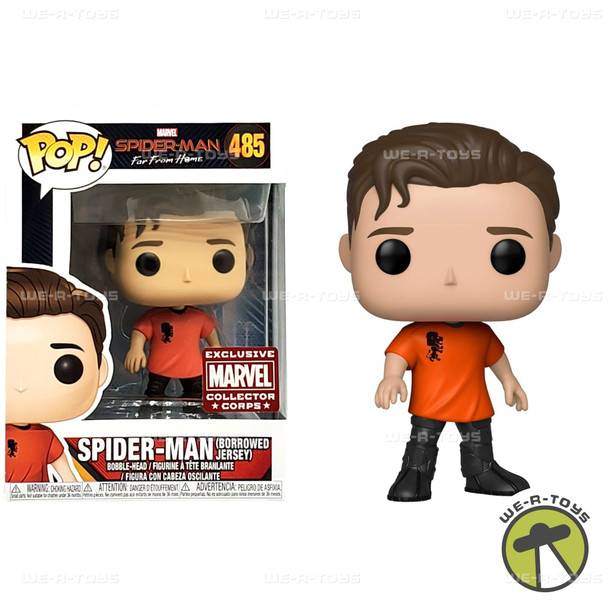 Funko Pop! 485 Spider-Man Far from Home Spider-Man (Borrowed Jersey) Exclusive