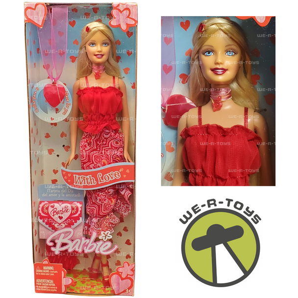 Barbie With Love Valentine Doll with Necklace and Card 2005 Mattel H8254 NRFB