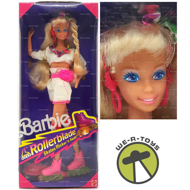 Barbie Rollerblade Doll Skates Flicker 'n Flash 1991 Mattel 2214