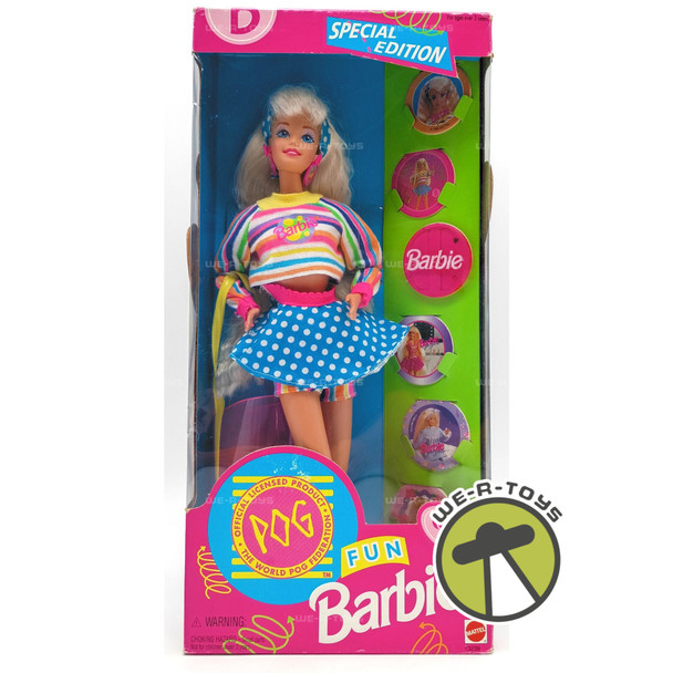 World POG Federation Fun Barbie Doll Special Edition Blonde 1994 Mattel #13239