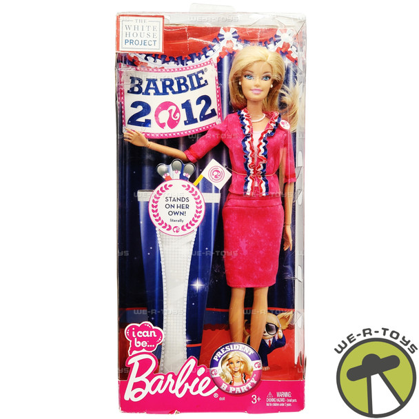 Barbie I Can Be President Doll The White House Project 2012 Mattel X5323 NEW