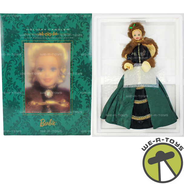 Barbie Holiday Caroler Doll Holiday Porcelain Collection 1996 Mattel 15760 USED