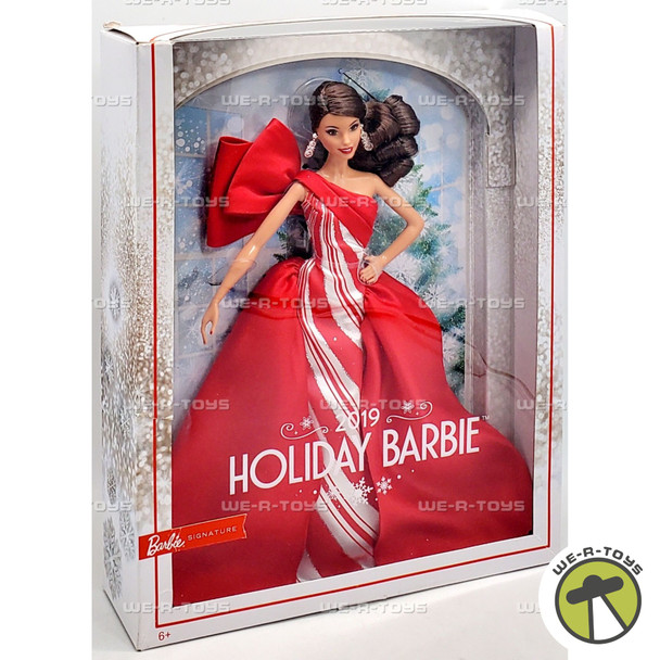 Barbie 2019 Holiday Doll Brunette Mattel FXF03