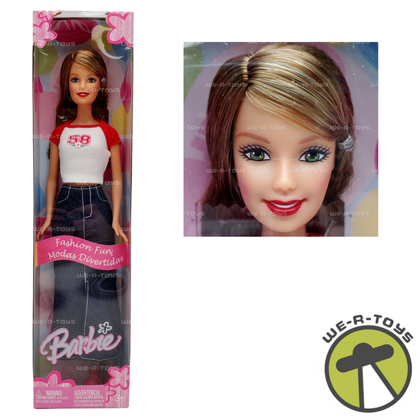 Barbie Fashion Fun Flower Tee Doll 2004 Mattel #H6484 NRFB