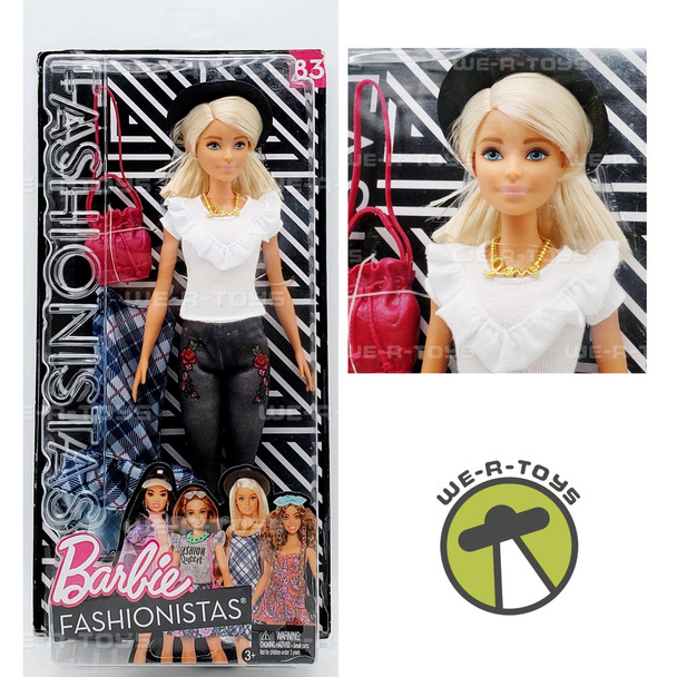 Barbie Fashionistas Doll #83 Denim Floral Fashion 2017 Mattel NRFB