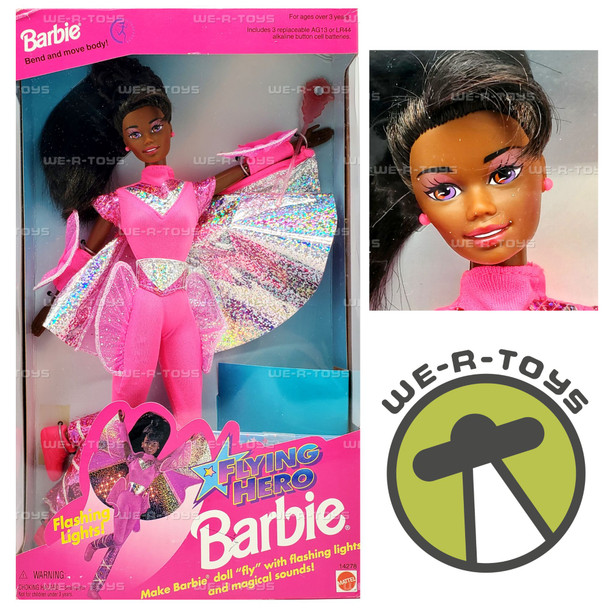 Flying Hero Barbie African American Doll with Lights & Sounds 1995 Mattel 14278