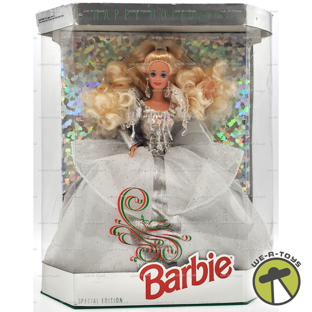 Happy Holidays Barbie Doll Special Edition 1992 Mattel 1429 Blonde Silver Dress