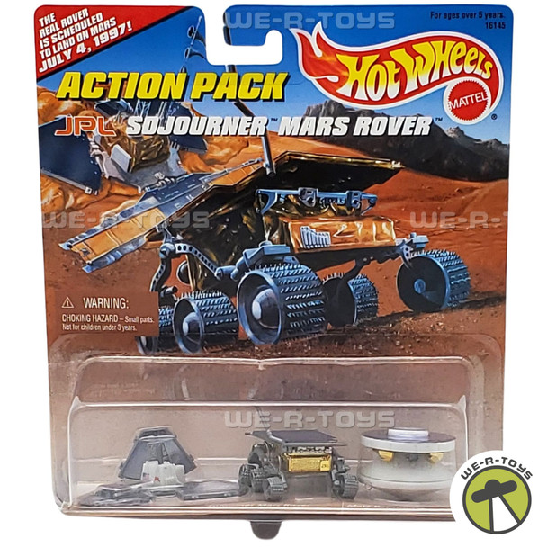 Hot Wheels JPL Sojourner Mars Rover Vehicle Action Pack 1996 Mattel 16145 NRFB