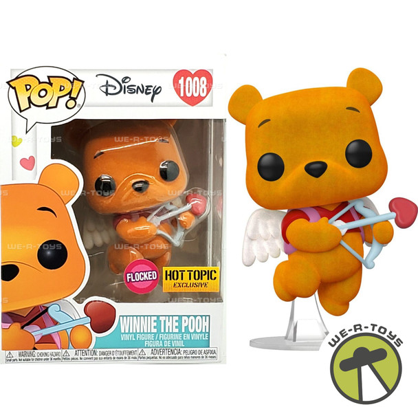 Funko Pop Disney 1008 Winnie the Pooh Vinyl Figure Flocked Hot Topic Exclusive