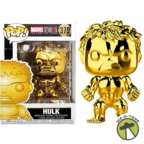 Funko Pop Marvel Studios 379 Hulk Gold Bobble-Head Figure