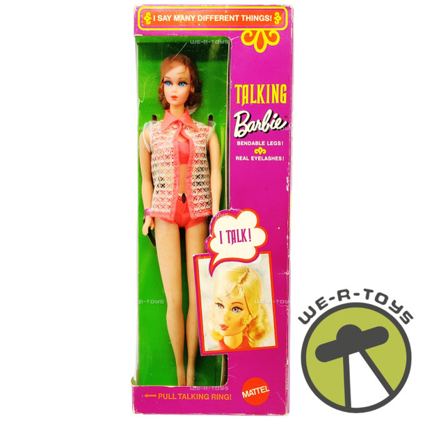 Vintage 1969 Talking Barbie Doll Strawberry Blonde Mattel No. 1115 NEW