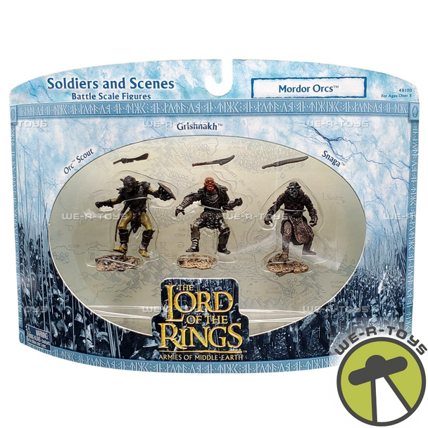 The Lord of the Rings Middle-Earth Mordor Orcs Battle Scale Figures NRFB