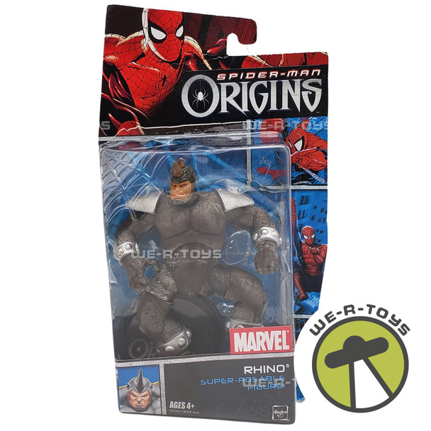 Marvel Spider-Man Origins Rhino Super-Posable Figure Hasbro #20734 NRFB