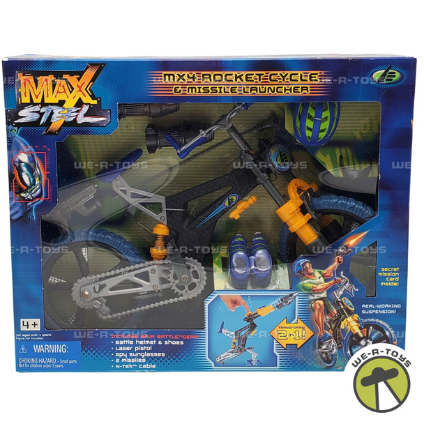 Max Steel MX4 Rocket Cycle Vehicle & Missile Launcher 1999 Mattel #26944 NRFB