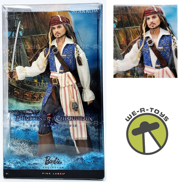Barbie Pirates of the Caribbean On Stranger Tides Captain Jack Sparrow Doll NRFB