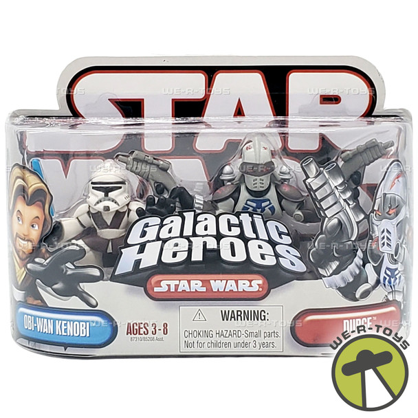 Star Wars Galactic Heroes OBI-Wan Kenobi & Durge Action Figures 2007 Hasbro 21151