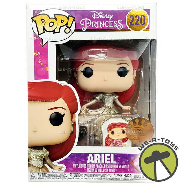 Funko POP Disney Princess Ariel Gold Gown with Pin 220 Vinyl Figure