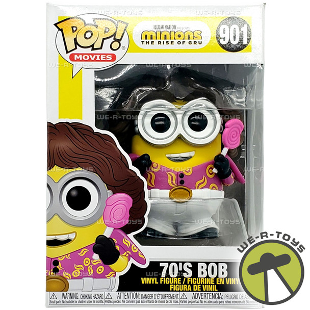 Funko POP Movies Minions The Rise of Gru 70's Bob 901 Vinyl Figure