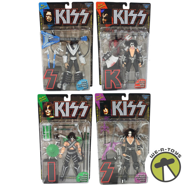 Set of 4 KISS Action Figures Gene, Peter, Paul, and Ace McFarlane Toys NRFP