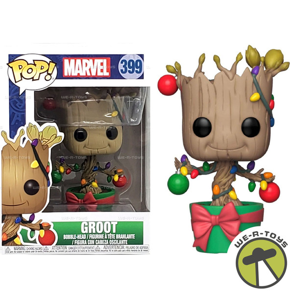 Funko Pop Marvel 399 Holiday Groot Bobble-Head NRFB
