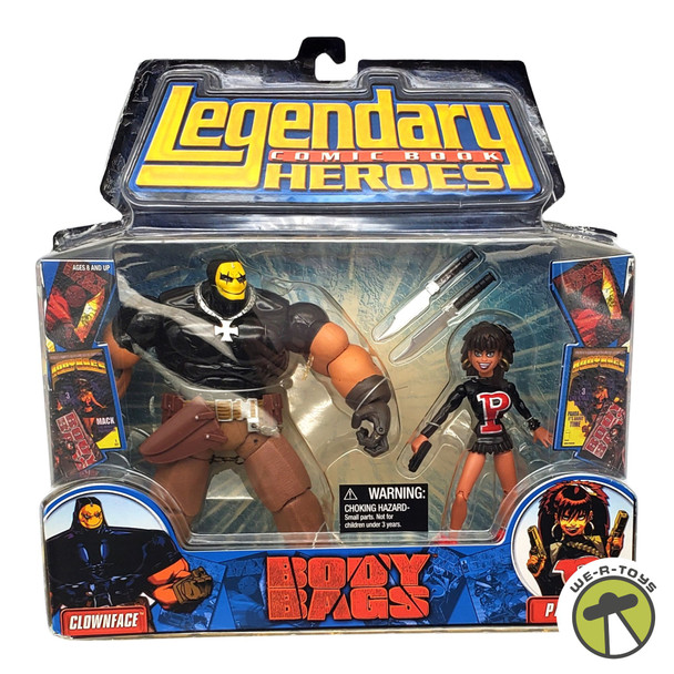 Legendary Comic Book Heroes Body Bags Clownface & Panda Marvel Toys 2007 NRFP