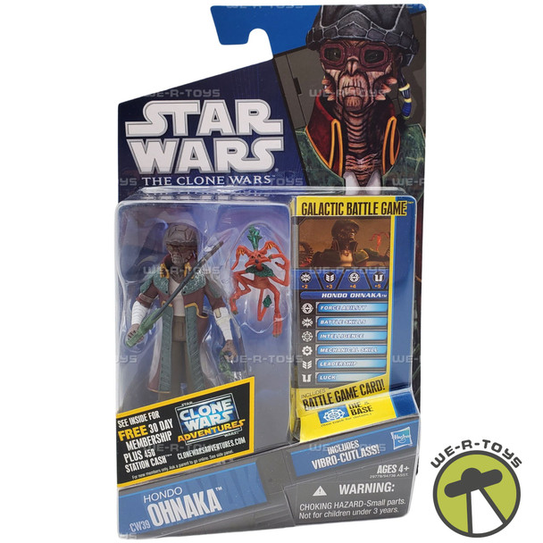 Star Wars The Clone Wars Hondo Ohnaka Action Figure CW39 Hasbro 2010 NRFP