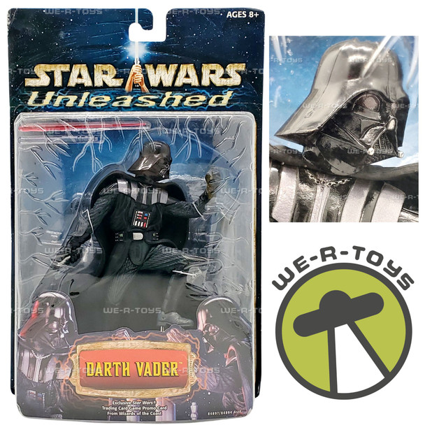 Star Wars Unleashed Darth Vader Figure with Trading Card 2002 Mattel 84897