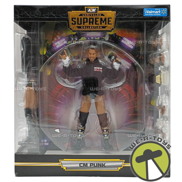 AEW Unrivaled Supreme Collection CM Punk Action Figure 13 Pc AEW0487 New 2023