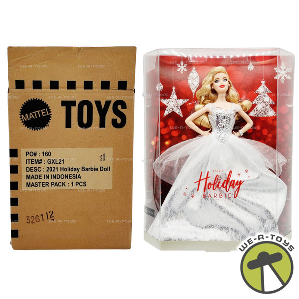 Barbie Signature 2021 Holiday Doll Blonde Wavy Hair Mattel No. GXL21 NRFB