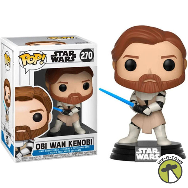 Funko Pop Star Wars 270 The Clone Wars Obi-Wan Kenobi Bobblehead Vinyl Figure