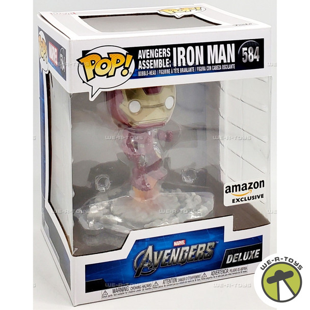Funko Pop Deluxe 584 Marvel Avengers Assemble Series Iron Man Amazon Exclusive