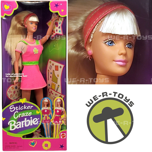 Sticker Craze Barbie Doll with Stickers 1997 Mattel 19224