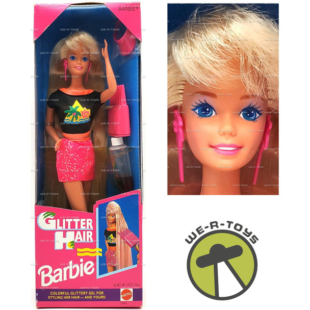 Glitter Hair Barbie Doll 1993 Mattel 10965 Blonde Hair