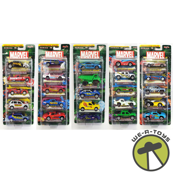 Lot of 5 Marvel Series 2 Maisto Die-Cast Vehicles Series 2 Collections 1-5 NRFP