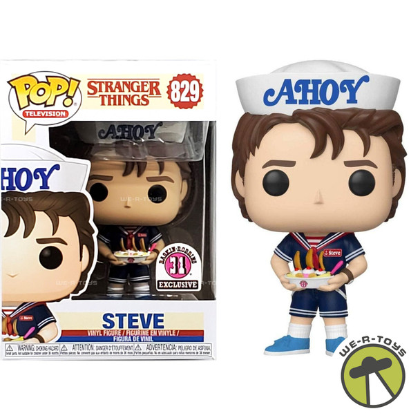 Funko Pop TV 829 Stranger Things Steve Baskin Robbins Exclusive Vinyl Figure