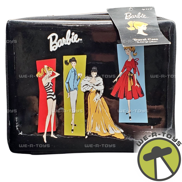 Barbie Black Vinyl Zippered Travel Case with Handle 2002 Schylling NEW