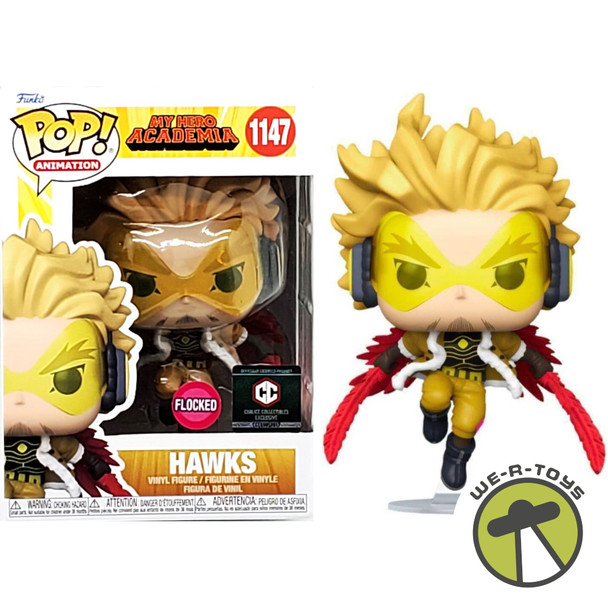 Funko Pop Animation 1147 My Hero Academia Hawks Flocked Exclusive Figure NRFB