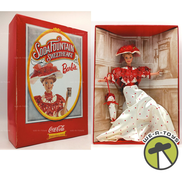 Barbie Coca Cola Soda Fountain Sweetheart Doll 1996 Mattel 15762 NRFB