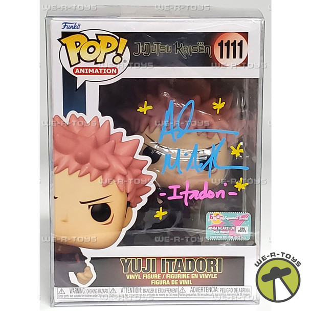 Funko Pop JJK Yuji Itadori Exclusive Figure #1111 Signed By Adam McArthur NRFB