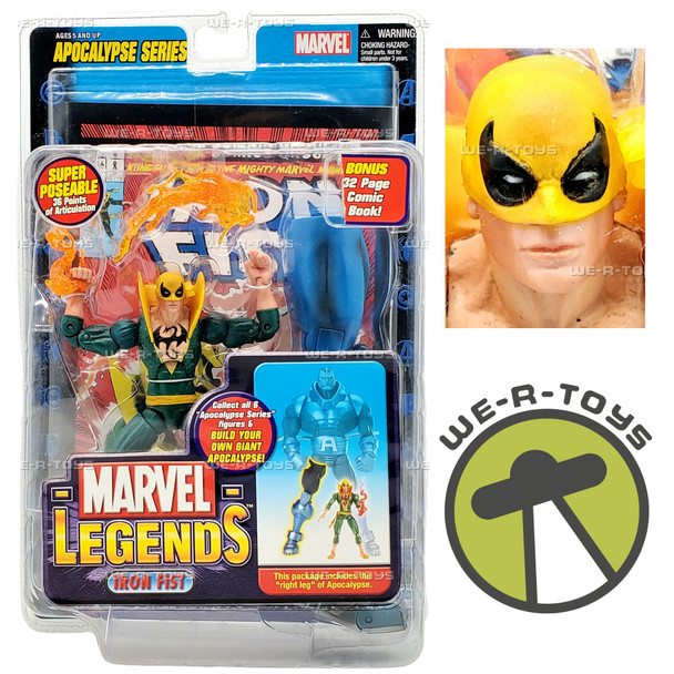 Marvel Legends Iron Fist Action Figure with Comic Book 2005 Toy Biz 71171