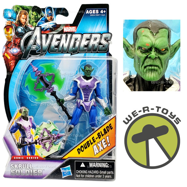 Marvel Avengers Comic Series Skrull Soldier Action Figure 2011 Hasbro 39924