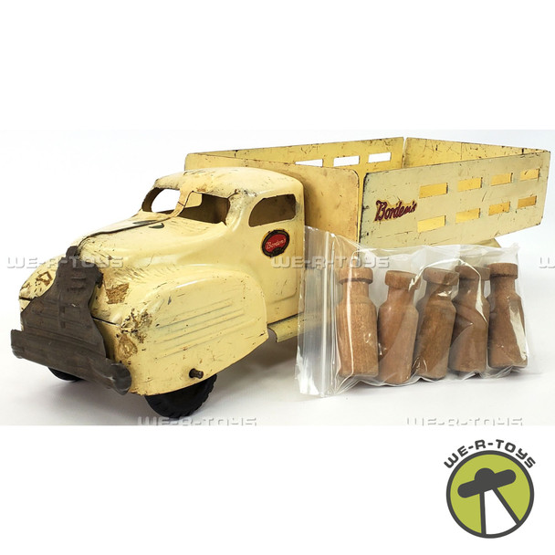 Lincoln Toys Pressed Steel Borden's Dairy Truck 18" Vehicle