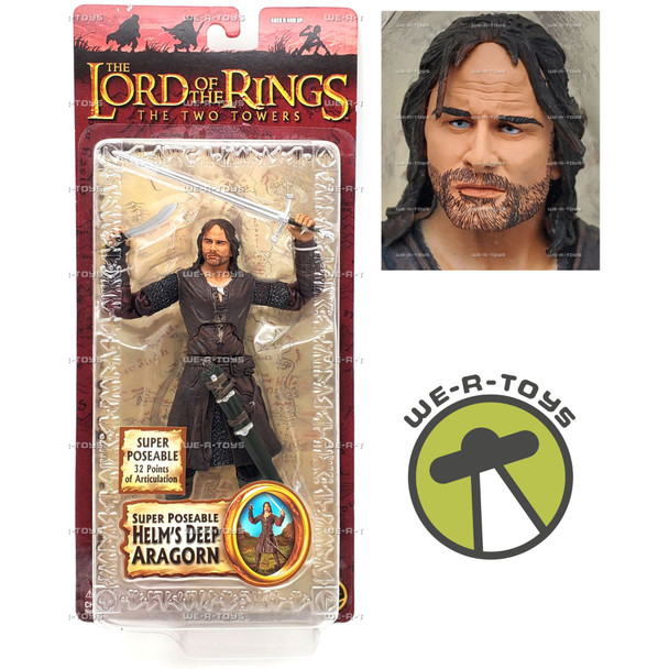 Lord of the Rings / Two Towers Helm's Deep Aragorn Figure 2004 Toy Biz #81446