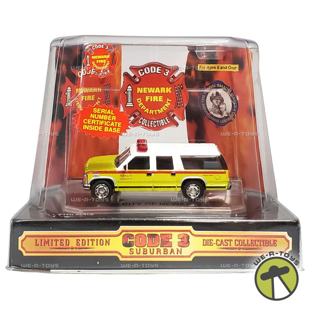 GMC Code 3 Newark, NJ Fire Dept. Die-Cast Suburban Vehicle Limited Edition NRFP