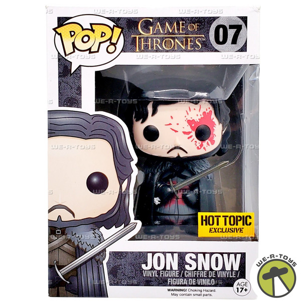 Funko POP Game of Thrones 07 Bloody Jon Snow Vinyl Figure Hot Topic Exclusive