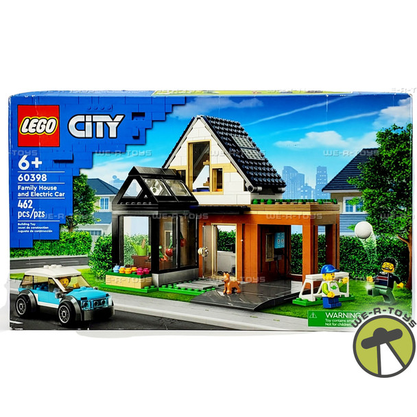 LEGO City Family House and Electric Car Building Toy Set 462 Pieces