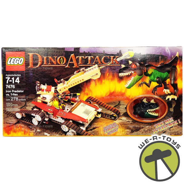 LEGO Dino Attack Iron Predator vs. T-Rex 278pcs Set 2005 No. 7476 SEALED