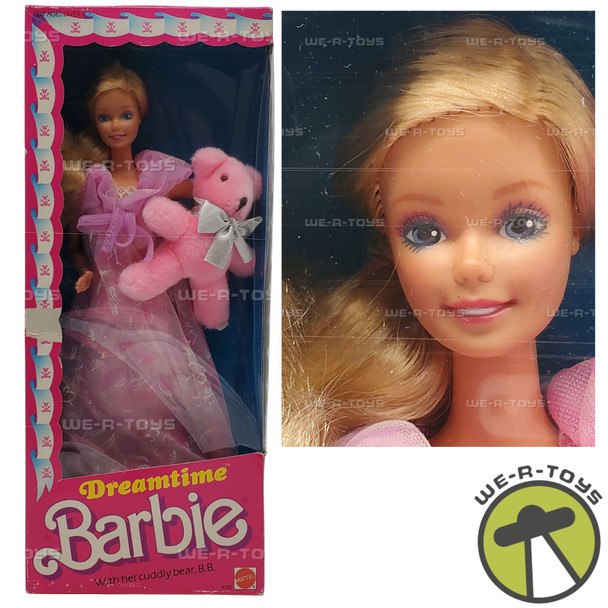 Barbie Dreamtime Doll With Her Cuddly Bear B.B. 1984 Mattel #9180 NEW